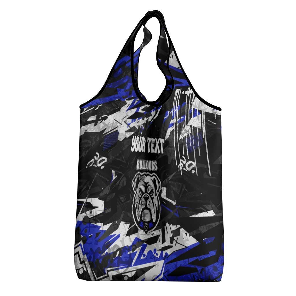 Personalized Canterbury-Bankstown Bulldogs Grocery Bag Graffiti Grunge Abstract Urban Street Style Design