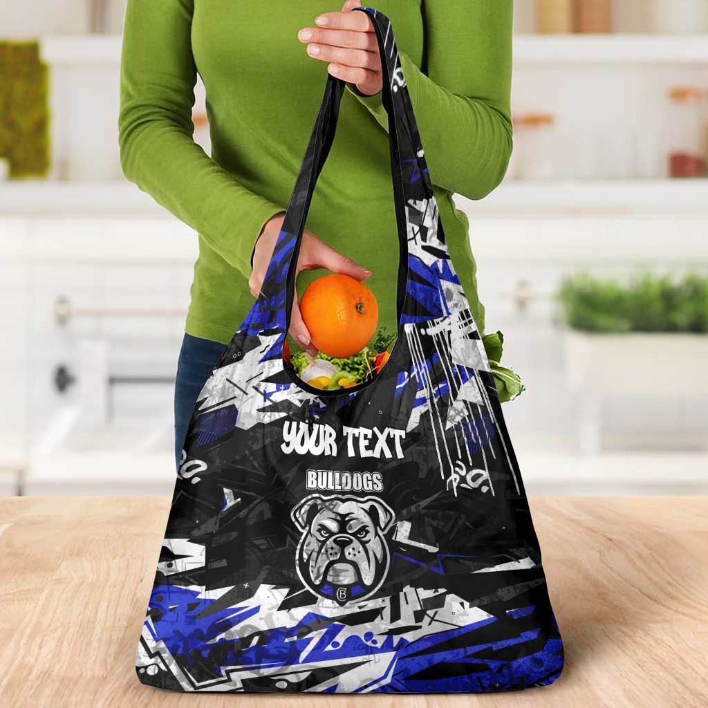 Personalized Canterbury-Bankstown Bulldogs Grocery Bag Graffiti Grunge Abstract Urban Street Style Design
