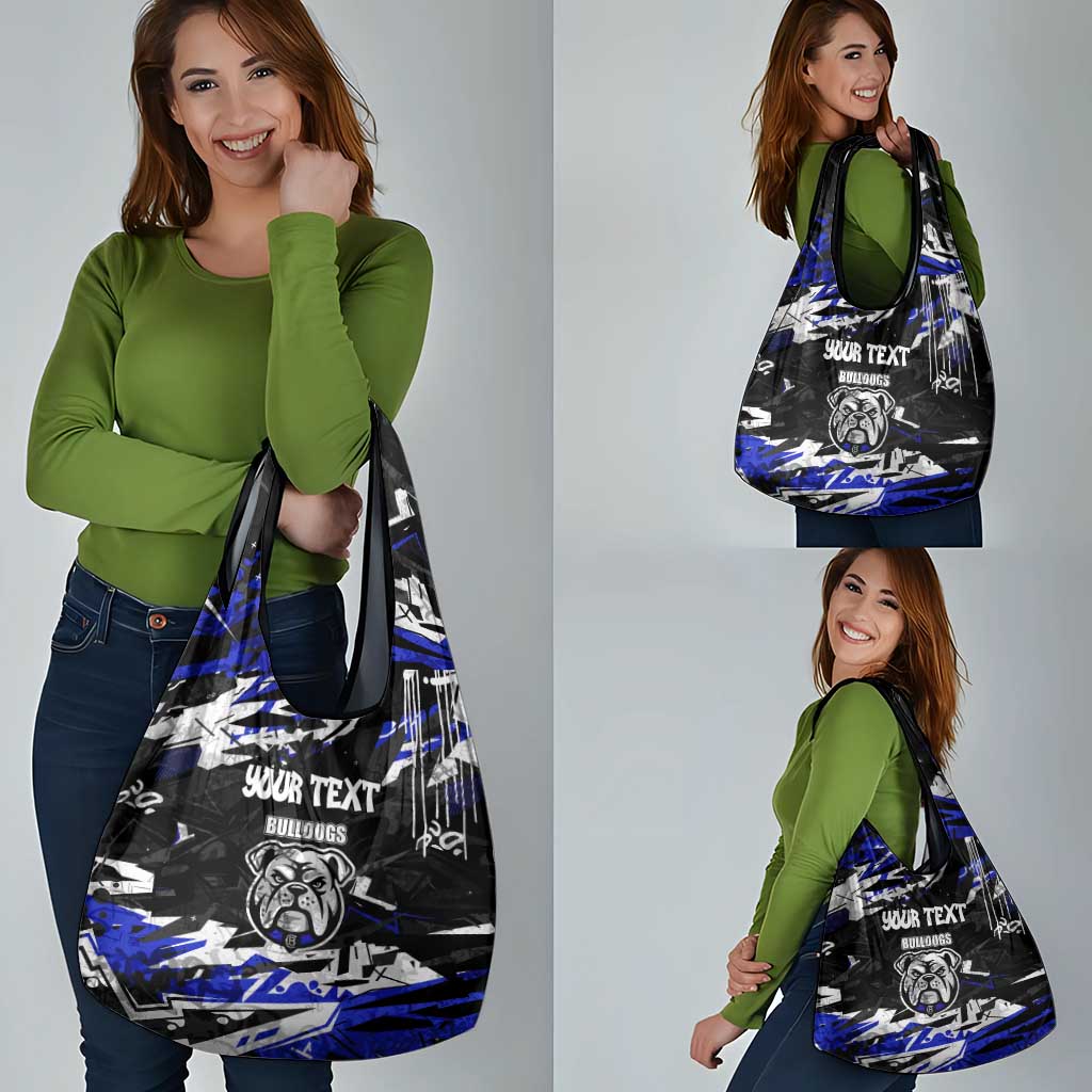 Personalized Canterbury-Bankstown Bulldogs Grocery Bag Graffiti Grunge Abstract Urban Street Style Design