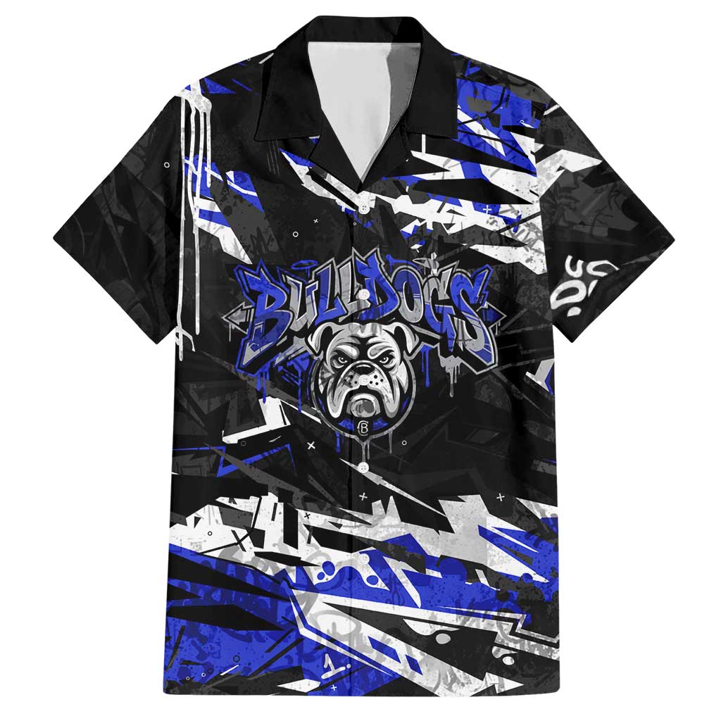 Personalized Canterbury-Bankstown Bulldogs Hawaiian Shirt Graffiti Grunge Abstract Urban Street Style Design