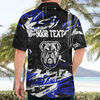 Personalized Canterbury-Bankstown Bulldogs Hawaiian Shirt Graffiti Grunge Abstract Urban Street Style Design