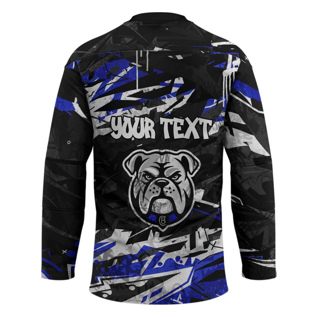 Personalized Canterbury-Bankstown Bulldogs Hockey Jersey Graffiti Grunge Abstract Urban Street Style Design