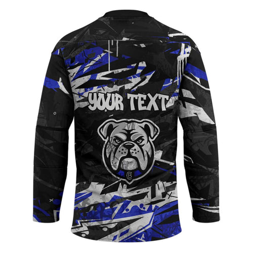Personalized Canterbury-Bankstown Bulldogs Hockey Jersey Graffiti Grunge Abstract Urban Street Style Design