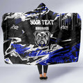 Personalized Canterbury-Bankstown Bulldogs Hooded Blanket Graffiti Grunge Abstract Urban Street Style Design
