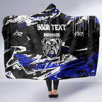 Personalized Canterbury-Bankstown Bulldogs Hooded Blanket Graffiti Grunge Abstract Urban Street Style Design