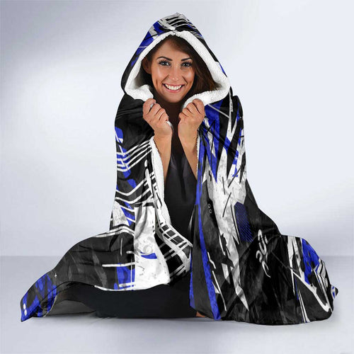 Personalized Canterbury-Bankstown Bulldogs Hooded Blanket Graffiti Grunge Abstract Urban Street Style Design