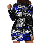Personalized Canterbury-Bankstown Bulldogs Hoodie Dress Graffiti Grunge Abstract Urban Street Style Design