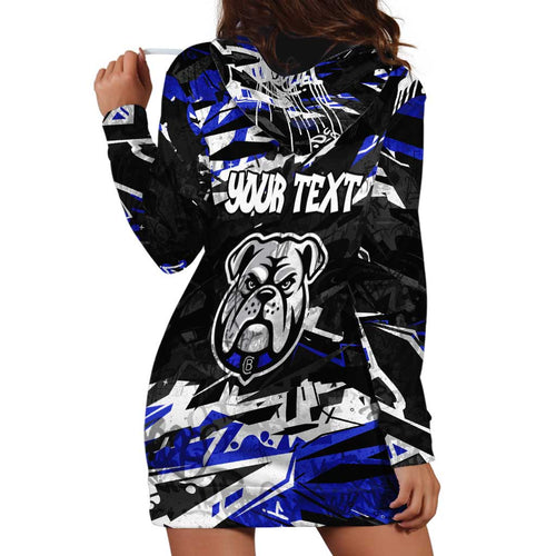 Personalized Canterbury-Bankstown Bulldogs Hoodie Dress Graffiti Grunge Abstract Urban Street Style Design