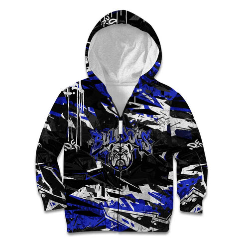 Personalized Canterbury-Bankstown Bulldogs Kid Hoodie Graffiti Grunge Abstract Urban Street Style Design