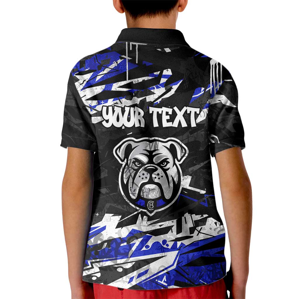 Personalized Canterbury-Bankstown Bulldogs Kid Polo Shirt Graffiti Grunge Abstract Urban Street Style Design