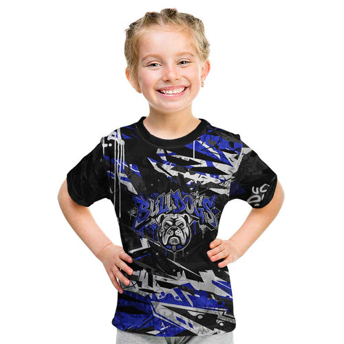 Personalized Canterbury-Bankstown Bulldogs Kid T Shirt Graffiti Grunge Abstract Urban Street Style Design