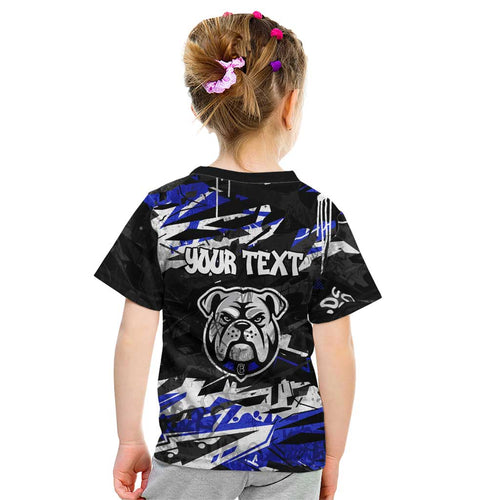 Personalized Canterbury-Bankstown Bulldogs Kid T Shirt Graffiti Grunge Abstract Urban Street Style Design