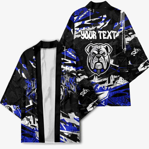 Personalized Canterbury-Bankstown Bulldogs Kimono Graffiti Grunge Abstract Urban Street Style Design