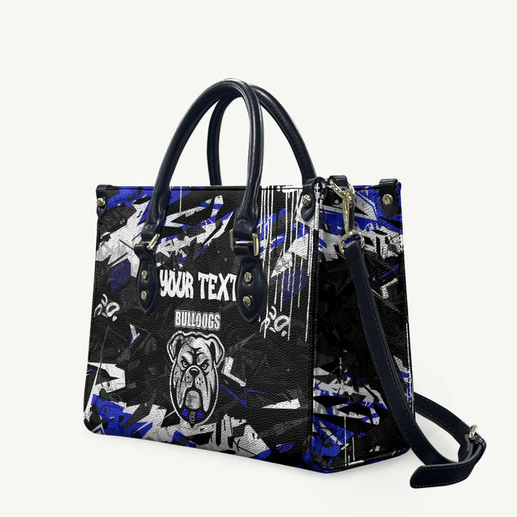 Personalized Canterbury-Bankstown Bulldogs Leather Bag Graffiti Grunge Abstract Urban Street Style Design