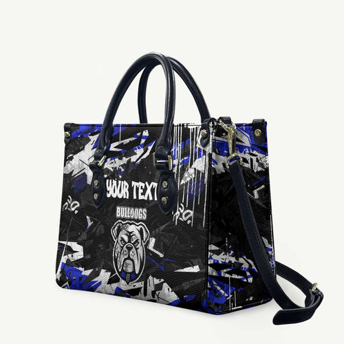 Personalized Canterbury-Bankstown Bulldogs Leather Bag Graffiti Grunge Abstract Urban Street Style Design