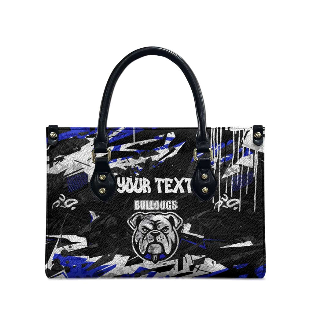 Personalized Canterbury-Bankstown Bulldogs Leather Bag Graffiti Grunge Abstract Urban Street Style Design