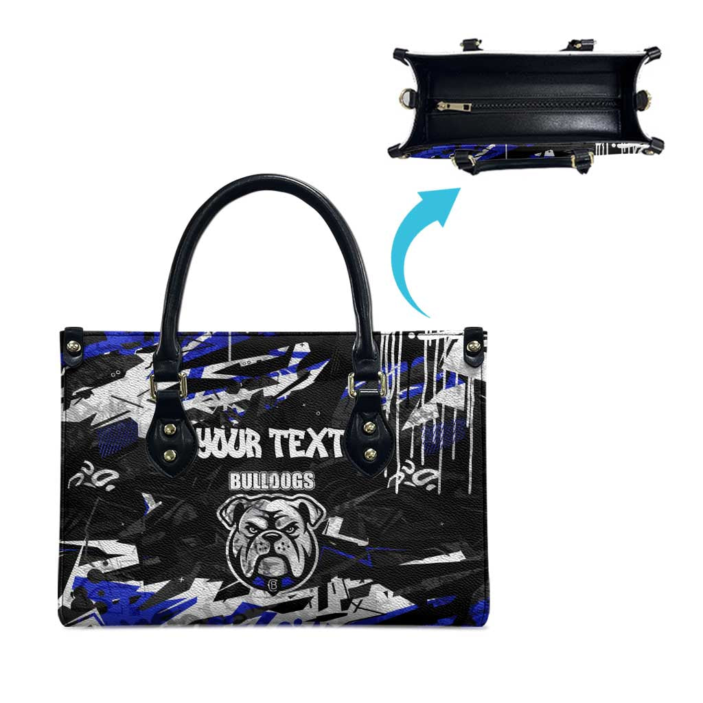 Personalized Canterbury-Bankstown Bulldogs Leather Bag Graffiti Grunge Abstract Urban Street Style Design