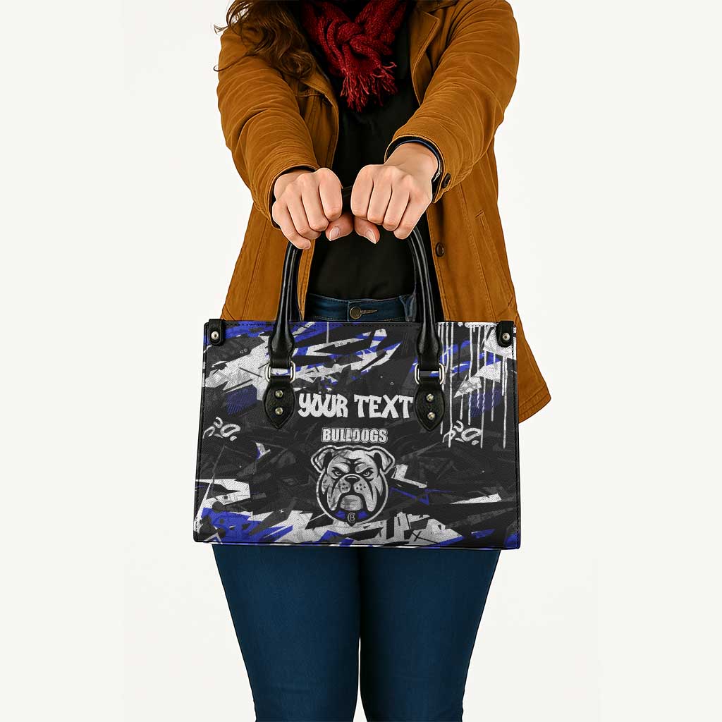 Personalized Canterbury-Bankstown Bulldogs Leather Bag Graffiti Grunge Abstract Urban Street Style Design