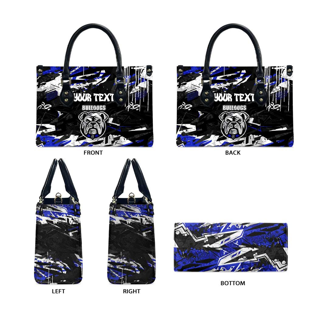 Personalized Canterbury-Bankstown Bulldogs Leather Bag Graffiti Grunge Abstract Urban Street Style Design