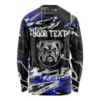 Personalized Canterbury-Bankstown Bulldogs Long Sleeve Shirt Graffiti Grunge Abstract Urban Street Style Design