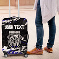 Personalized Canterbury-Bankstown Bulldogs Luggage Cover Graffiti Grunge Abstract Urban Street Style Design