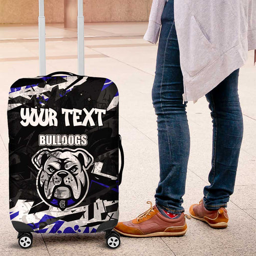 Personalized Canterbury-Bankstown Bulldogs Luggage Cover Graffiti Grunge Abstract Urban Street Style Design