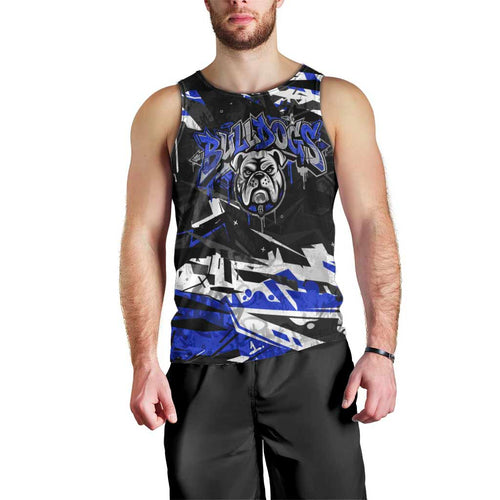 Personalized Canterbury-Bankstown Bulldogs Men Tank Top Graffiti Grunge Abstract Urban Street Style Design