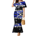 Personalized Canterbury-Bankstown Bulldogs Mermaid Dress Graffiti Grunge Abstract Urban Street Style Design