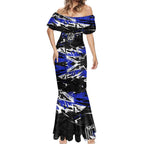 Personalized Canterbury-Bankstown Bulldogs Mermaid Dress Graffiti Grunge Abstract Urban Street Style Design