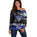 Personalized Canterbury-Bankstown Bulldogs Off Shoulder Sweater Graffiti Grunge Abstract Urban Street Style Design