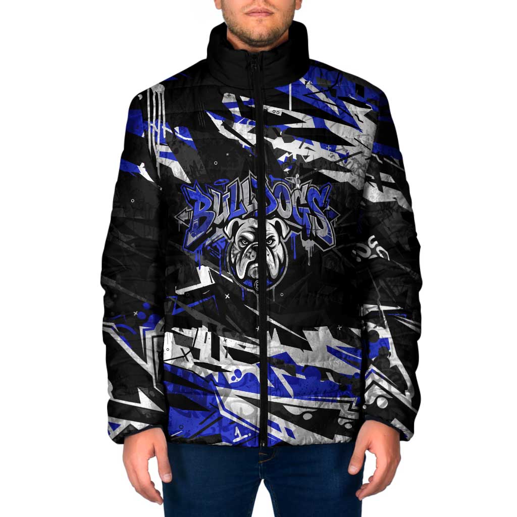 Personalized Canterbury-Bankstown Bulldogs Padded Jacket Graffiti Grunge Abstract Urban Street Style Design