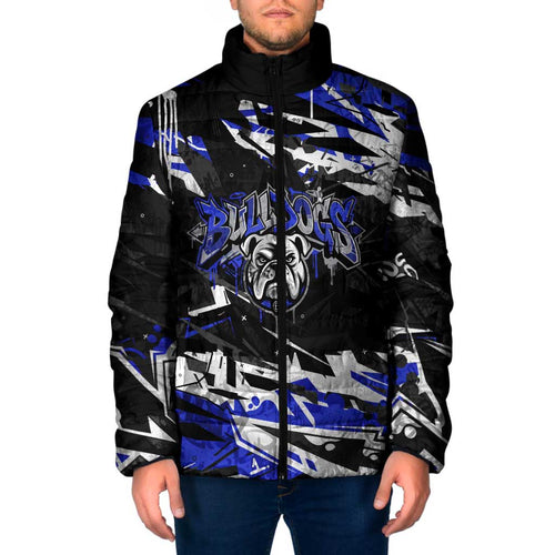 Personalized Canterbury-Bankstown Bulldogs Padded Jacket Graffiti Grunge Abstract Urban Street Style Design