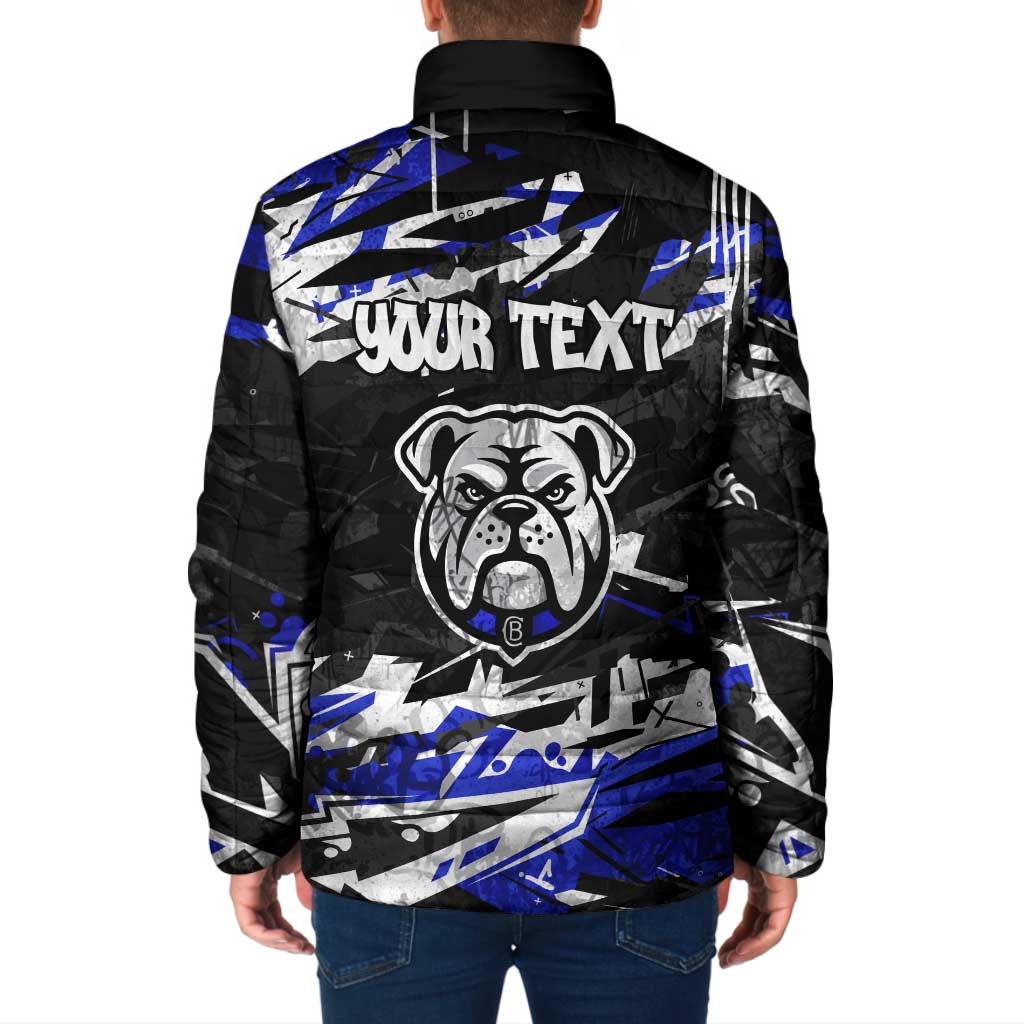 Personalized Canterbury-Bankstown Bulldogs Padded Jacket Graffiti Grunge Abstract Urban Street Style Design