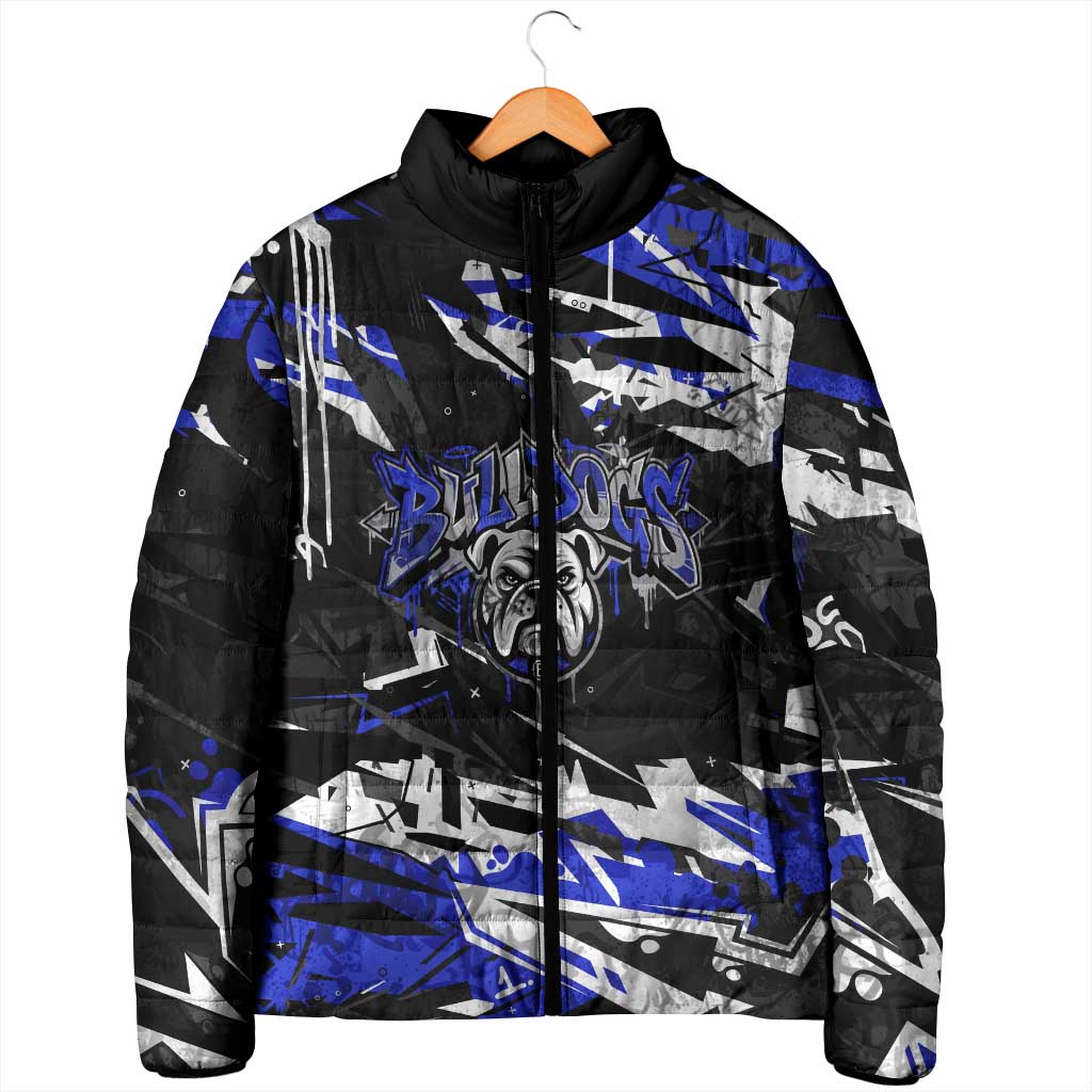 Personalized Canterbury-Bankstown Bulldogs Padded Jacket Graffiti Grunge Abstract Urban Street Style Design
