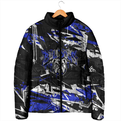Personalized Canterbury-Bankstown Bulldogs Padded Jacket Graffiti Grunge Abstract Urban Street Style Design