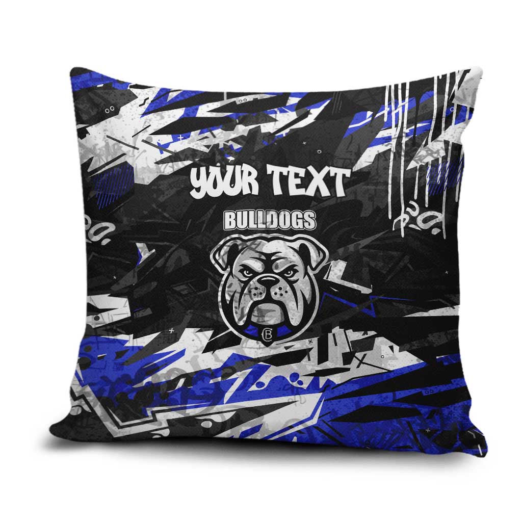 Personalized Canterbury-Bankstown Bulldogs Pillow Cover Graffiti Grunge Abstract Urban Street Style Design