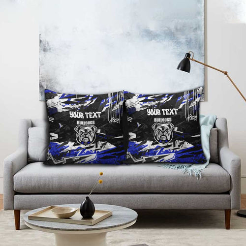 Personalized Canterbury-Bankstown Bulldogs Pillow Cover Graffiti Grunge Abstract Urban Street Style Design