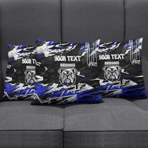 Personalized Canterbury-Bankstown Bulldogs Pillow Cover Graffiti Grunge Abstract Urban Street Style Design