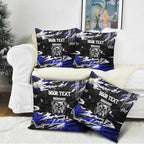 Personalized Canterbury-Bankstown Bulldogs Pillow Cover Graffiti Grunge Abstract Urban Street Style Design