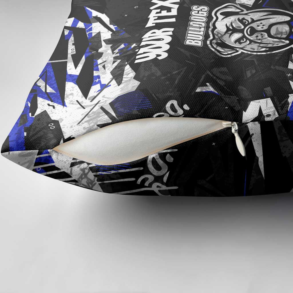 Personalized Canterbury-Bankstown Bulldogs Pillow Cover Graffiti Grunge Abstract Urban Street Style Design