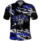 Personalized Canterbury-Bankstown Bulldogs Polo Shirt Graffiti Grunge Abstract Urban Street Style Design