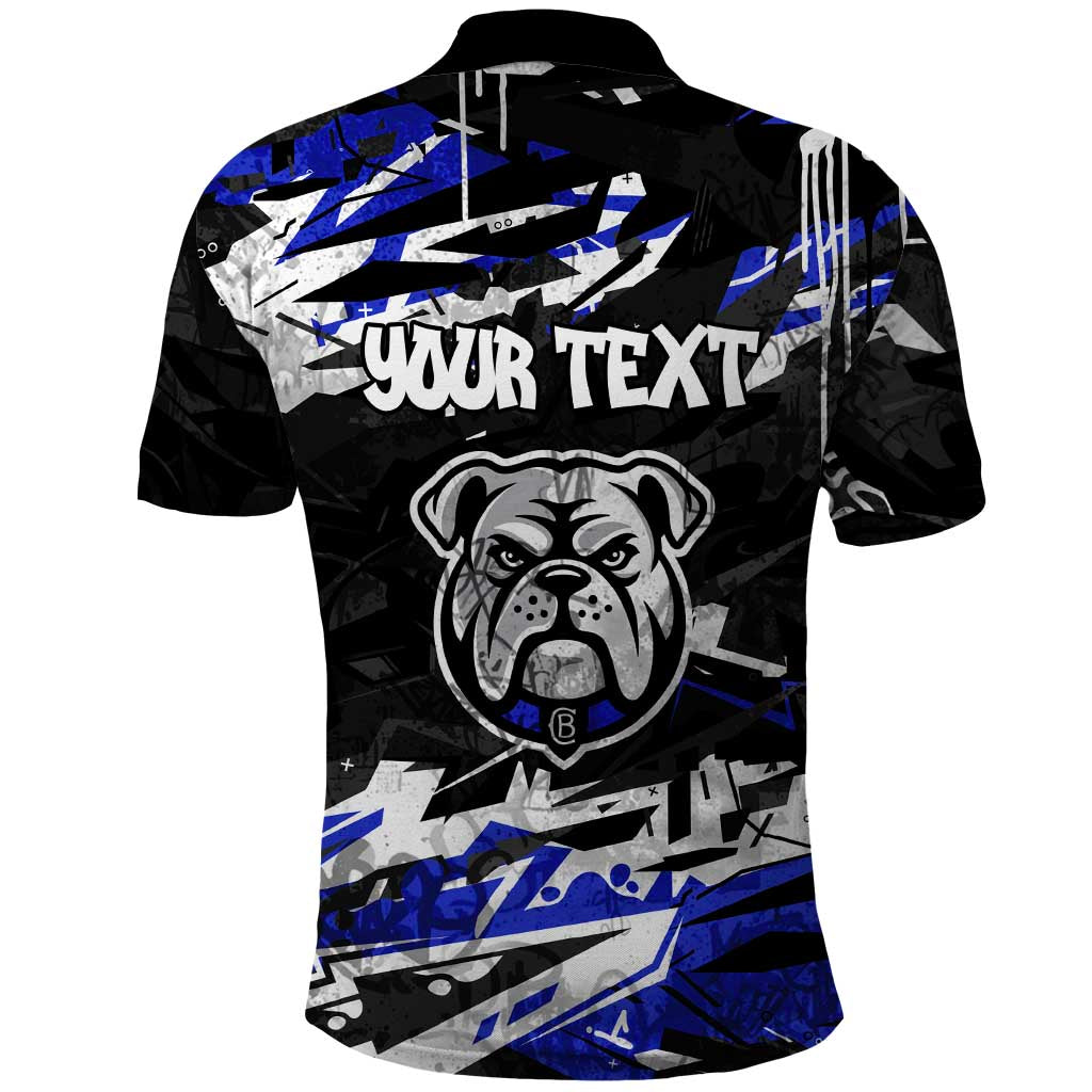 Personalized Canterbury-Bankstown Bulldogs Polo Shirt Graffiti Grunge Abstract Urban Street Style Design