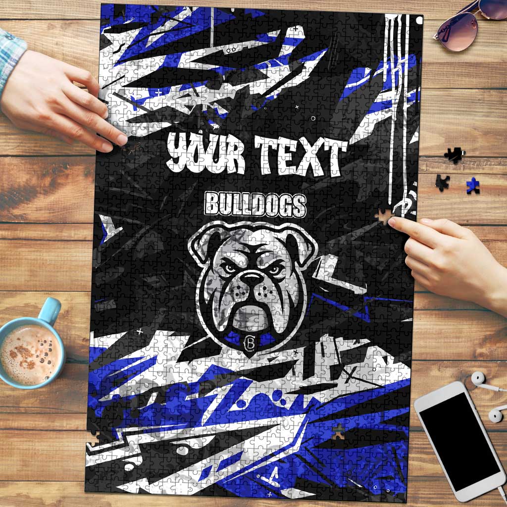 Personalized Canterbury-Bankstown Bulldogs Puzzle Graffiti Grunge Abstract Urban Street Style Design