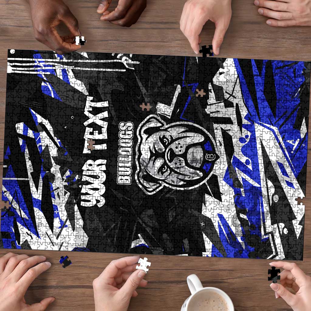 Personalized Canterbury-Bankstown Bulldogs Puzzle Graffiti Grunge Abstract Urban Street Style Design