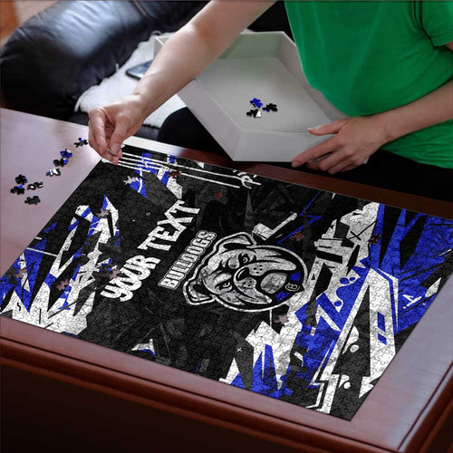 Personalized Canterbury-Bankstown Bulldogs Puzzle Graffiti Grunge Abstract Urban Street Style Design