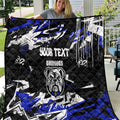 Personalized Canterbury-Bankstown Bulldogs Quilt Graffiti Grunge Abstract Urban Street Style Design