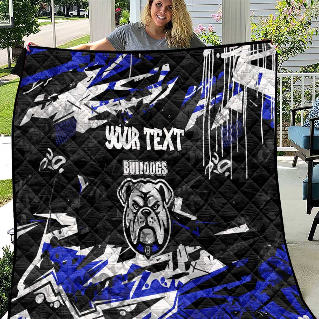 Personalized Canterbury-Bankstown Bulldogs Quilt Graffiti Grunge Abstract Urban Street Style Design