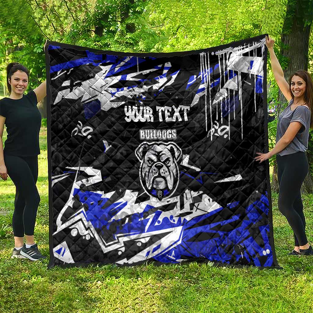 Personalized Canterbury-Bankstown Bulldogs Quilt Graffiti Grunge Abstract Urban Street Style Design