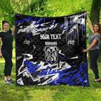 Personalized Canterbury-Bankstown Bulldogs Quilt Graffiti Grunge Abstract Urban Street Style Design