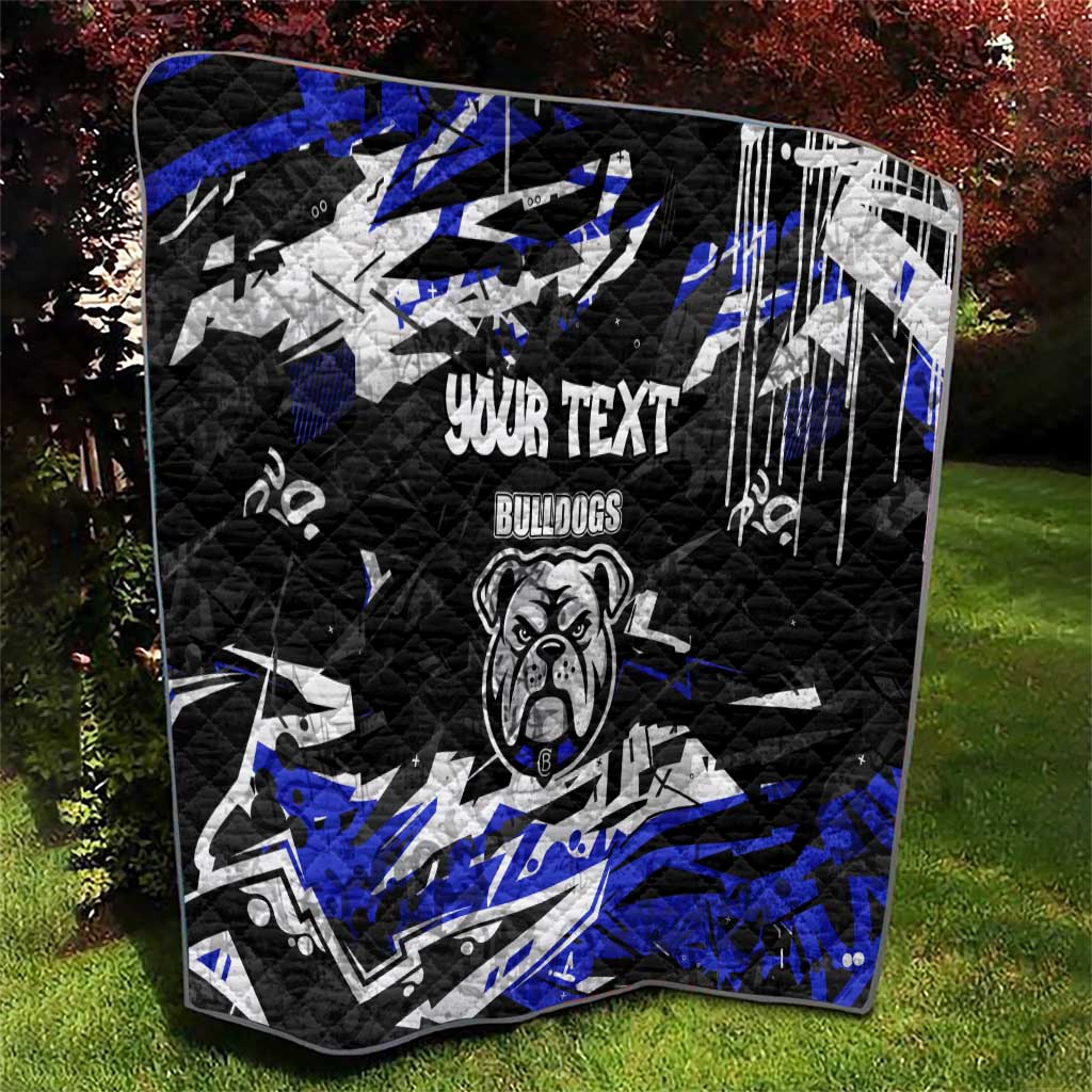 Personalized Canterbury-Bankstown Bulldogs Quilt Graffiti Grunge Abstract Urban Street Style Design